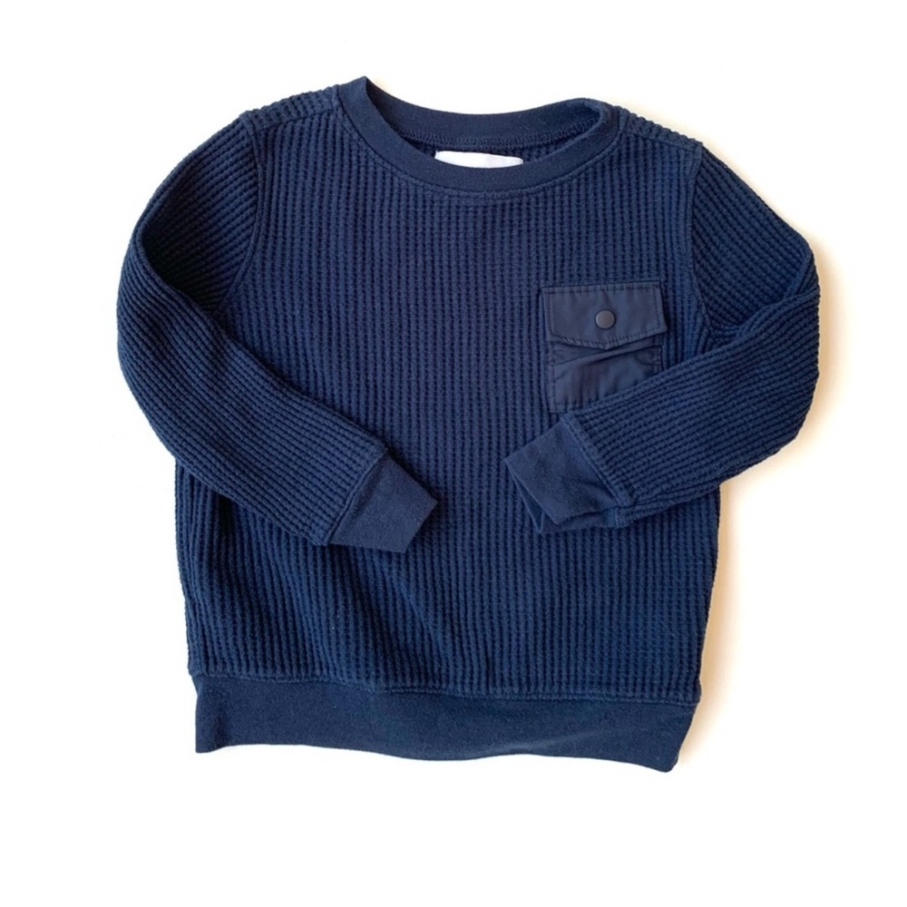 Old Navy Toddler Boy Pocket Waffle Knit Shirt